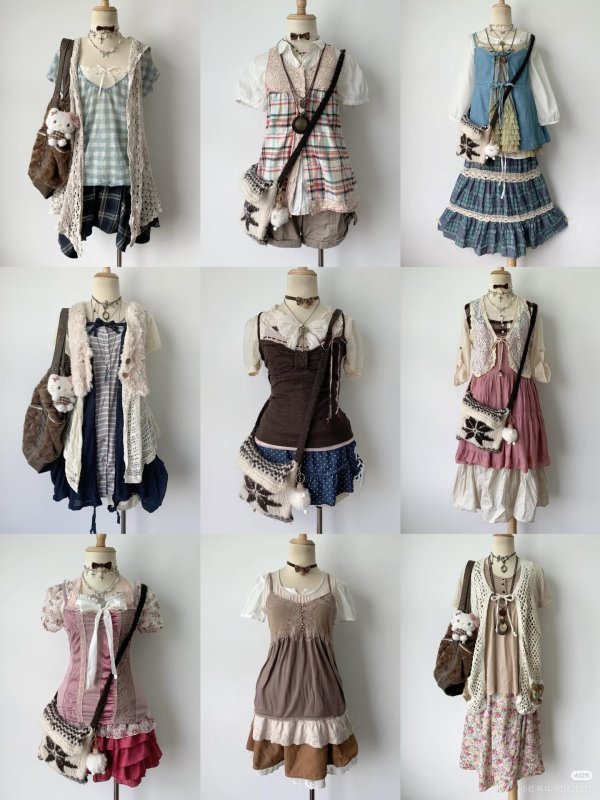 古早感少女穿搭衣橱