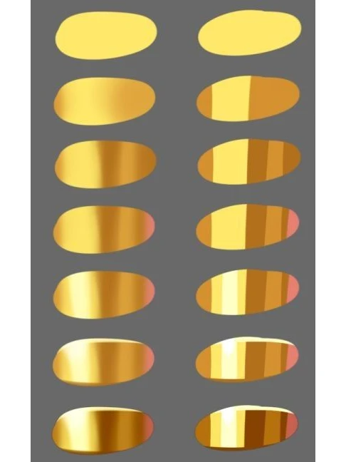 绘画素材收集-金属材质画法步骤图